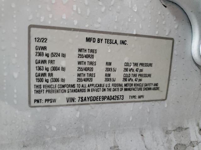 2023 TESLA MODEL Y 7SAYGDEE9PA042673