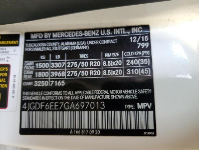 2016 MERCEDES-BENZ GL 450 4MA 4JGDF6EE7GA697013