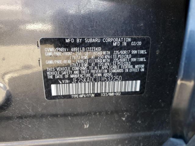 2020 SUBARU FORESTER JF2SKADC1LH532250