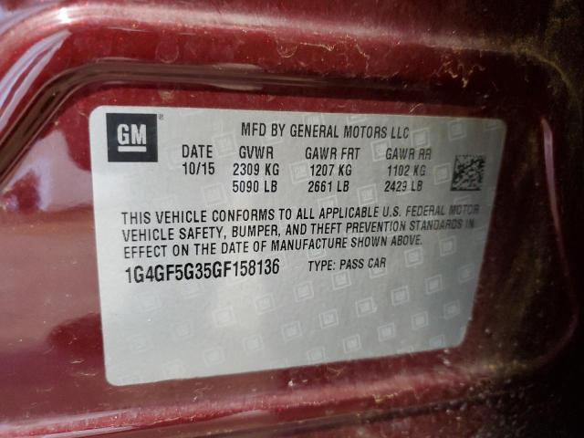 2016 BUICK LACROSSE P - 1G4GF5G35GF158136