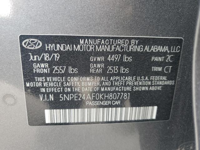 2019 HYUNDAI SONATA SE - 5NPE24AF0KH807781