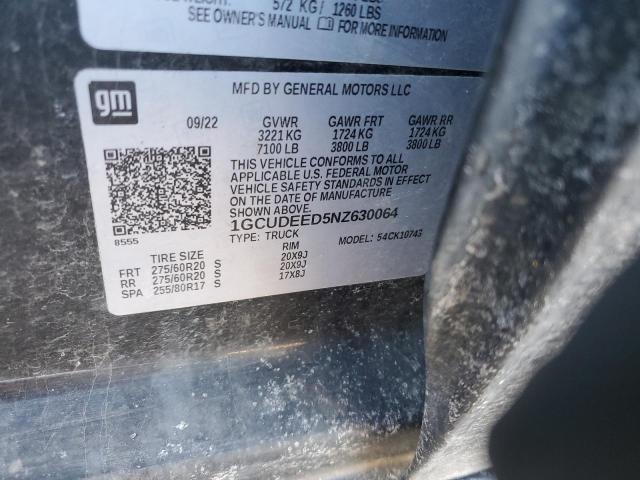 1GCUDEED5NZ630064 2022 CHEVROLET ALL Models