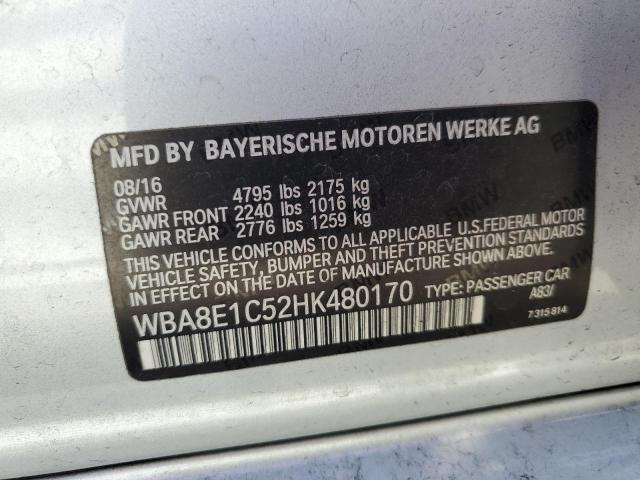 2017 BMW 330E WBA8E1C52HK480170