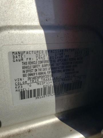 2017 NISSAN SENTRA S 3N1AB7AP6HY329194