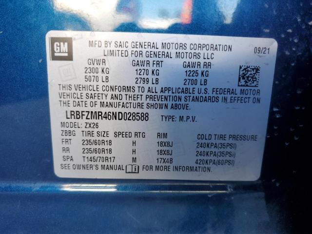 2022 BUICK ENVISION P - LRBFZMR46ND028588