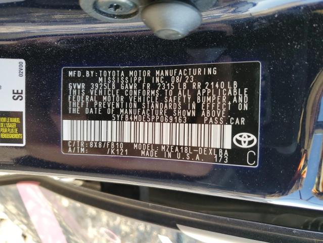 5YFB4MDE5PP069163 2023 TOYOTA COROLLA