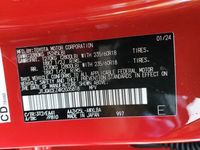 2024 LEXUS NX 350H BA - JTJGKCEZ4R2035818