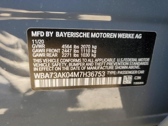 WBA73AK04M7H36753 2021 BMW 228XI