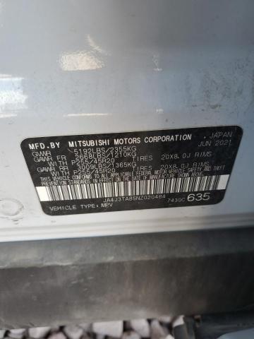 2022 MITSUBISHI OUTLANDER JA4J3TA85NZ020484