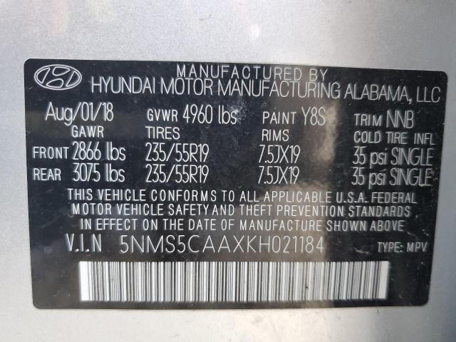 2019 HYUNDAI SANTA FE L - 5NMS5CAAXKH021184