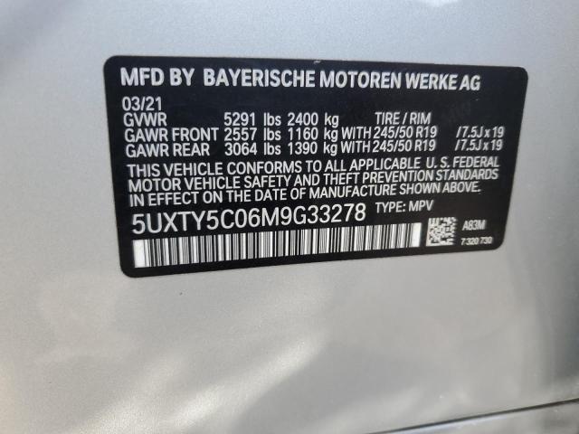 2021 BMW X3 XDRIVE3 5UXTY5C06M9G33278