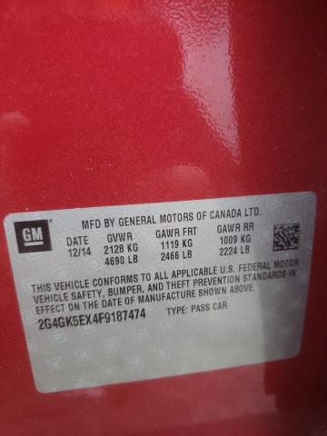 2015 BUICK REGAL 2G4GK5EX4F9187474