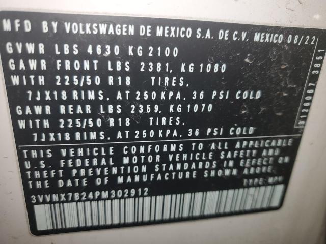 2023 VOLKSWAGEN TAOS SE - 3VVNX7B24PM302912