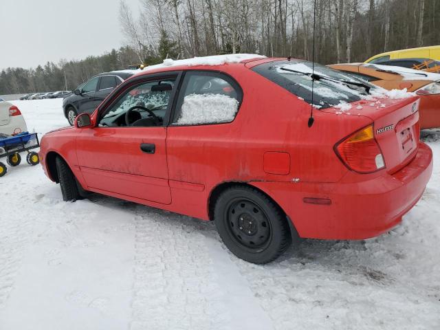 HYUNDAI ACCENT GS 2005 red  gas KMHCG35C85U323172 photo #3