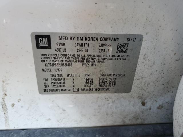 2018 CHEVROLET TRAX 1LT - KL7CJPSB2JB530488