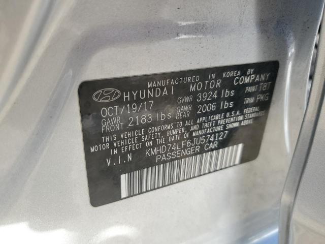2018 HYUNDAI ELANTRA SE - KMHD74LF6JU574127