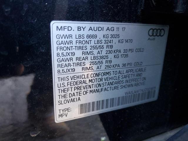 2018 AUDI Q7 PREMIUM - WA1LAAF74JD021975