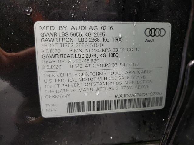 2016 AUDI Q5 PREMIUM - WA1D7AFP4GA102357