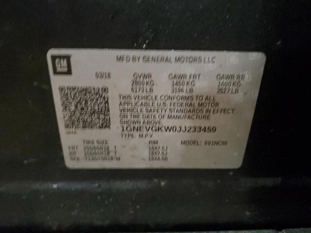 2018 CHEVROLET TRAVERSE L 1GNEVGKW0JJ233459