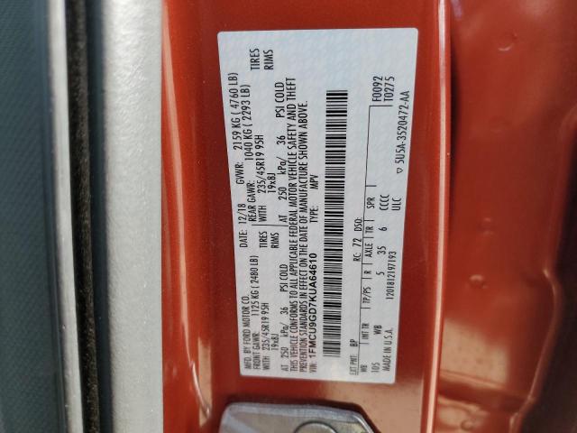 2019 FORD ESCAPE SE - 1FMCU9GD7KUA64610
