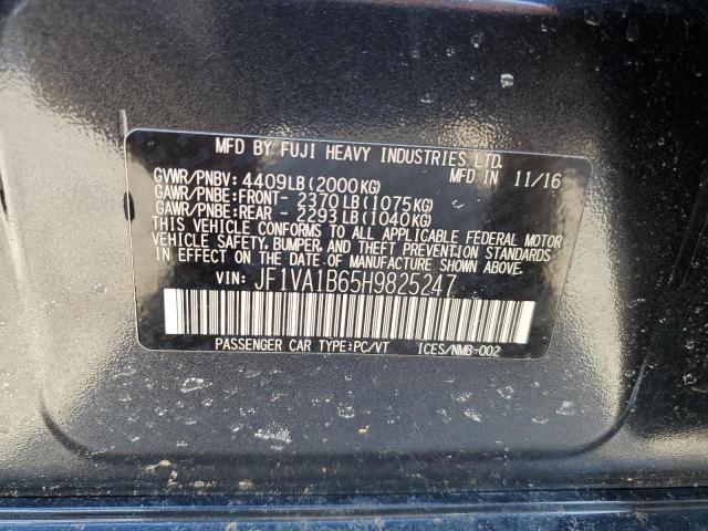 2017 SUBARU WRX JF1VA1B65H9825247