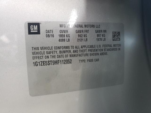 2017 CHEVROLET MALIBU LT - 1G1ZE5ST9HF112052
