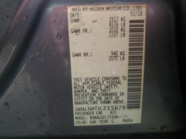 2018 NISSAN ALTIMA 2.5 - 1N4AL3AP7JC215678