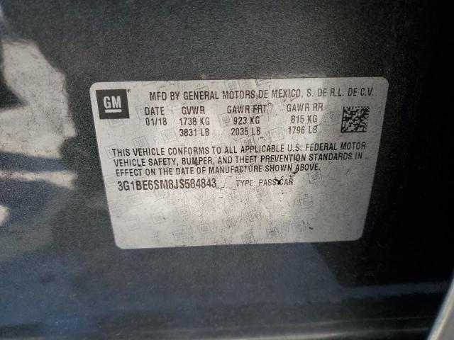 2018 CHEVROLET CRUZE LT - 3G1BE6SM8JS584843
