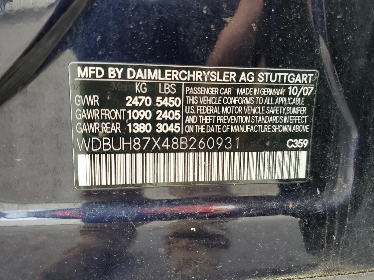 Lot #3267073701 2008 MERCEDES-BENZ E 350 4MAT