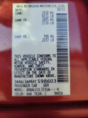2015 NISSAN ALTIMA 2.5 - 1N4AL3AP6FC598603