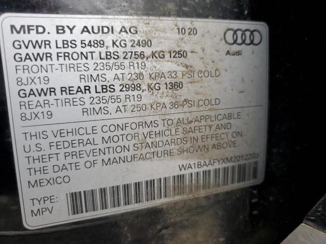 2021 AUDI Q5 PREMIUM - WA1BAAFYXM2012203