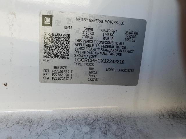 2018 CHEVROLET SILVERADO - 1GCRCPECXJZ342210