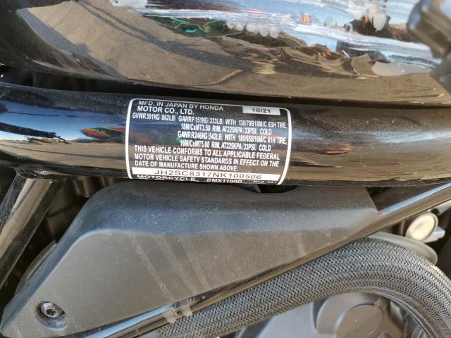 2022 HONDA CMX1100 D JH2SC8317NK100506