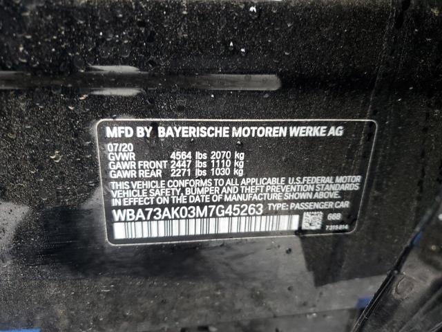 2021 BMW 228XI WBA73AK03M7G45263