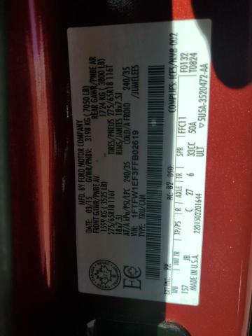 2015 FORD F150 SUPER - 1FTFW1EF3FFB02619