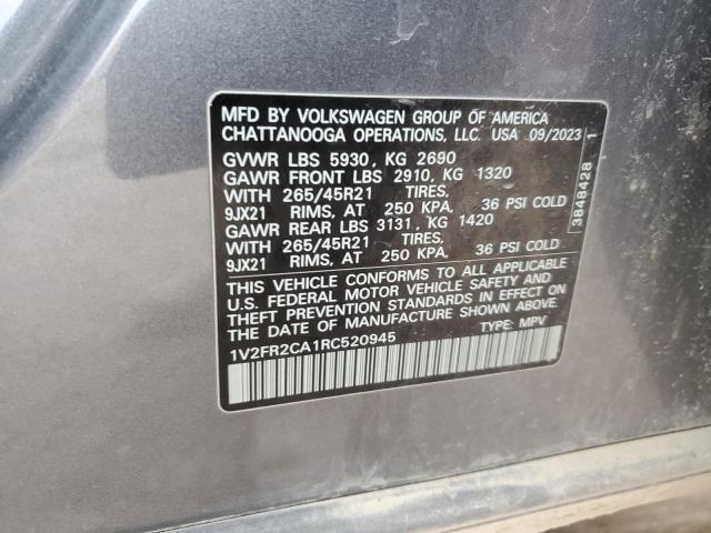 2024 VOLKSWAGEN ATLAS SEL - 1V2FR2CA1RC520945
