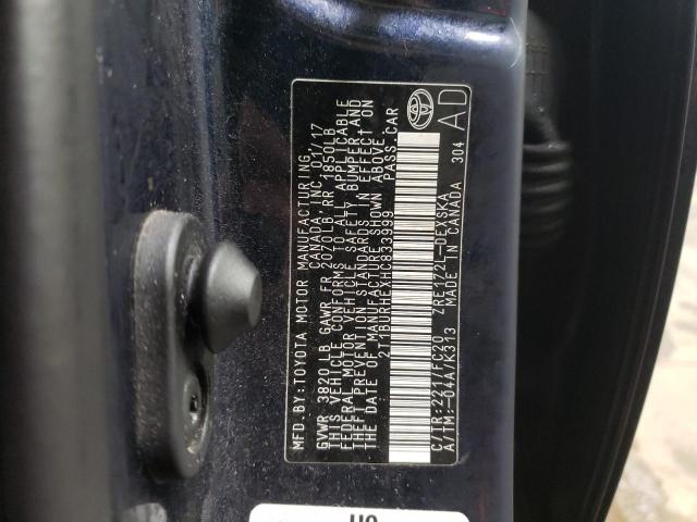 2017 TOYOTA COROLLA L - 2T1BURHEXHC833999