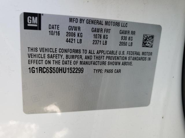 1G1RC6S50HU152299 2017 CHEVROLET VOLT