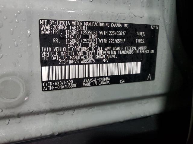 2020 TOYOTA RAV4 XLE - 2T3P1RFV5LW095075