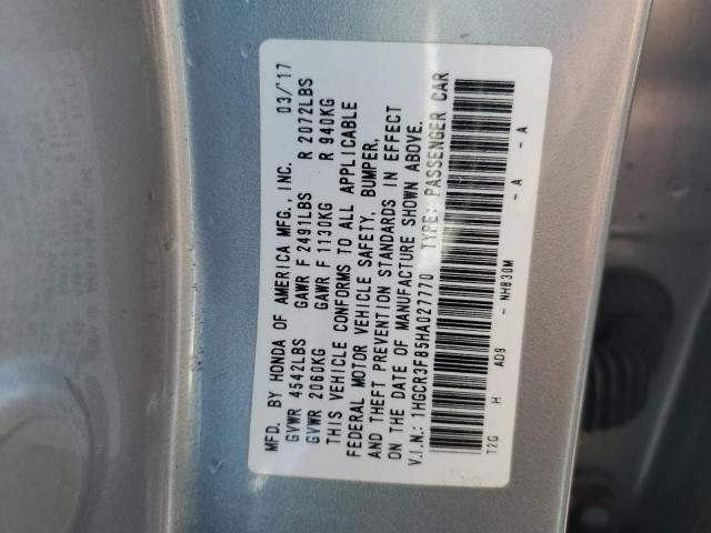 2017 HONDA ACCORD EXL - 1HGCR3F85HA027770