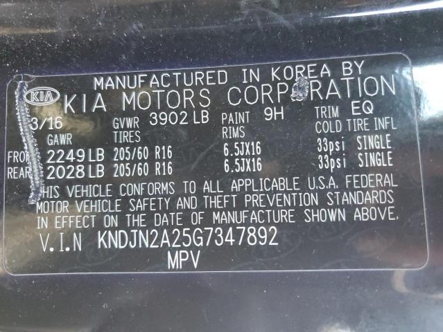 2016 KIA SOUL - KNDJN2A25G7347892
