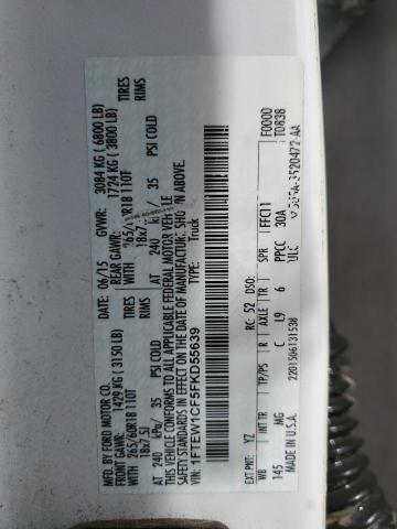 2015 FORD F150 SUPER - 1FTEW1CF5FKD55639