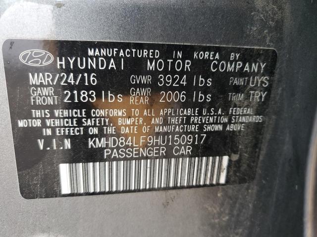 2017 HYUNDAI ELANTRA SE - KMHD84LF9HU150917