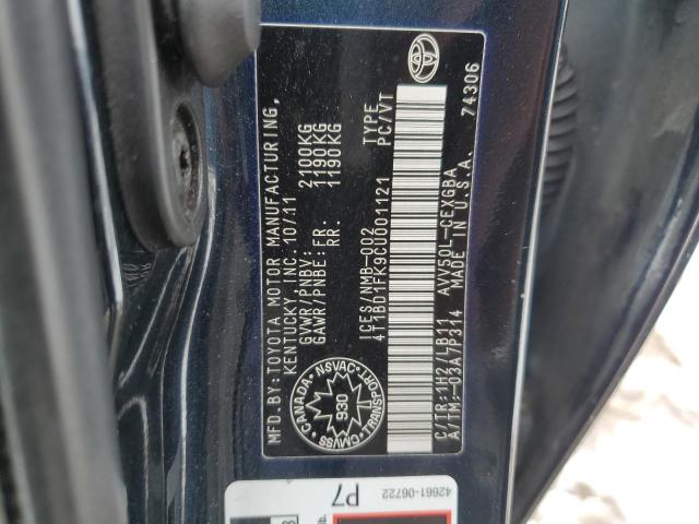2012 TOYOTA CAMRY HYBR - 4T1BD1FK9CU001121