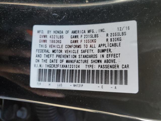 2017 HONDA ACCORD SPO - 1HGCR2F1XHA120104