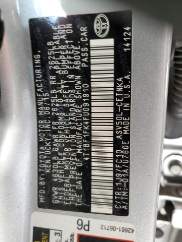 2015 TOYOTA CAMRY LE - 4T1BF1FK4FU091910