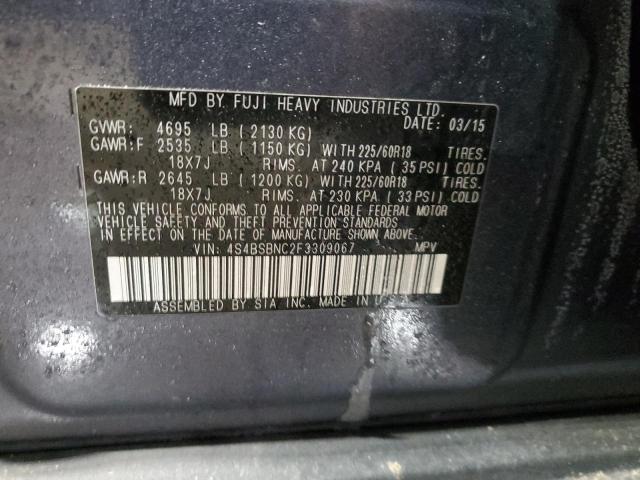 2015 SUBARU OUTBACK 2. - 4S4BSBNC2F3309067
