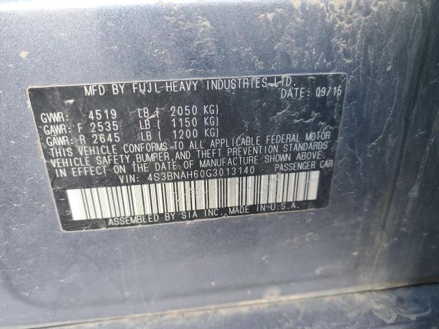 2016 SUBARU LEGACY 2.5 - 4S3BNAH60G3013140