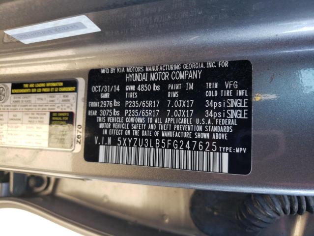 2015 HYUNDAI SANTA FE S - 5XYZU3LB5FG247625