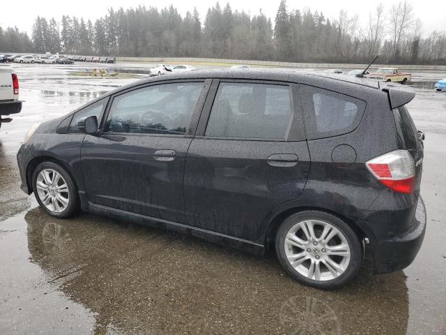 HONDA FIT SPORT 2010 black hatchbac gas JHMGE8H49AS021990 photo #3